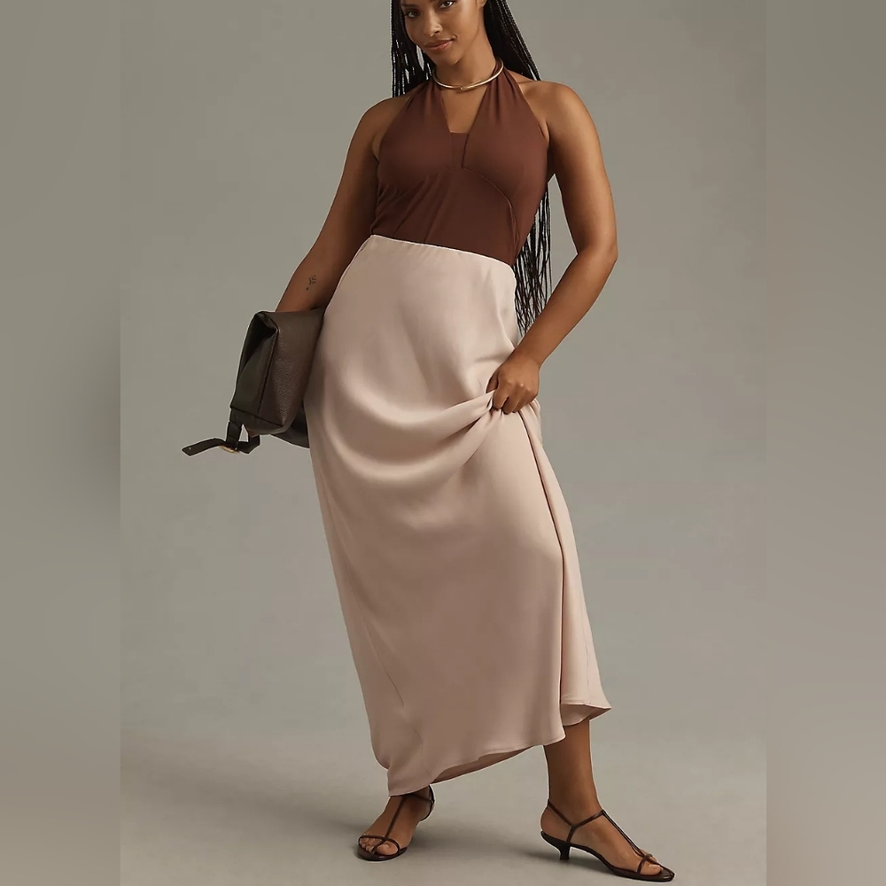 Anthropologie Blush Maxi Skirt